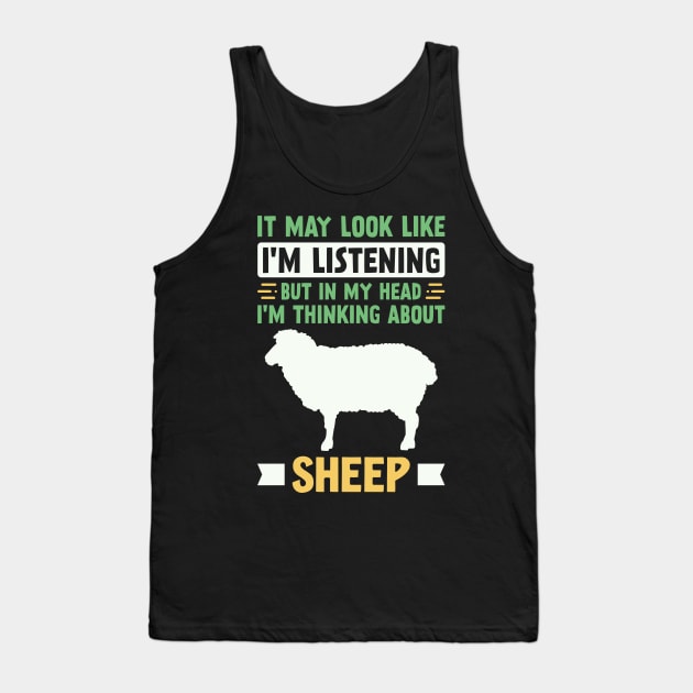 Funny Sheep Lover Tank Top by White Martian